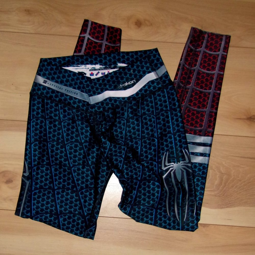 🍋‍🟩 drokon size small womens graphic  blue pants leggings athletic